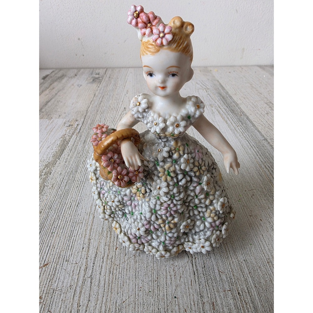 Vintage 6973 a napco? Daisy girl figurine statue spring